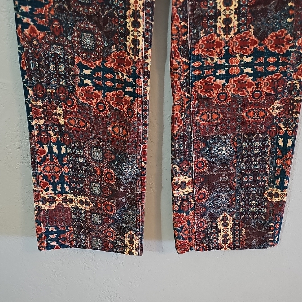 RVCA Groove High Rise Casual Corduroy Pants Multicolor Womens Size 27 Wide Leg - Picture 4 of 9